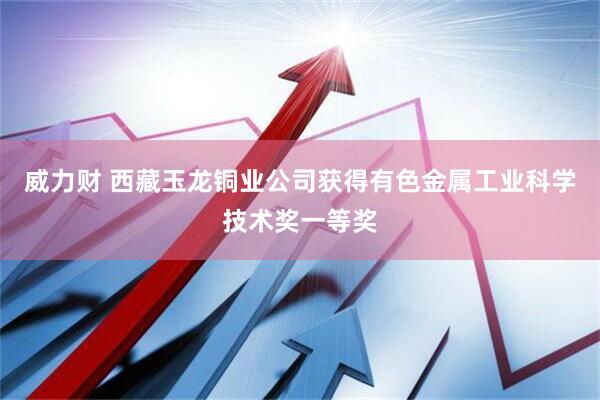 威力财 西藏玉龙铜业公司获得有色金属工业科学技术奖一等奖