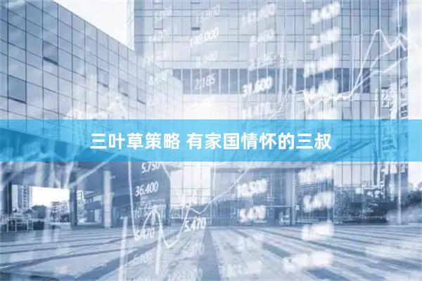 三叶草策略 有家国情怀的三叔