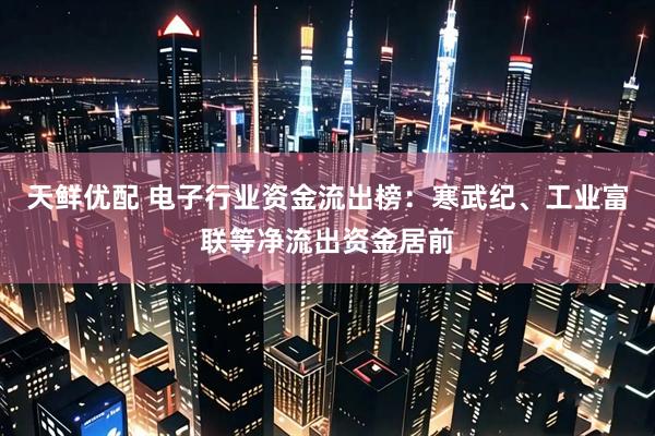 天鲜优配 电子行业资金流出榜：寒武纪、工业富联等净流出资金居前