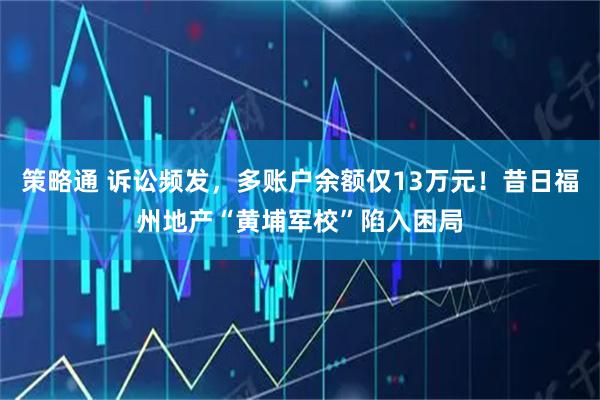 策略通 诉讼频发，多账户余额仅13万元！昔日福州地产“黄埔军校”陷入困局